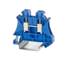 Клемма проходная, винтовой зажим, 2 точки подключения, 6 кв.мм, синяя  TUR-6-BU  DKC