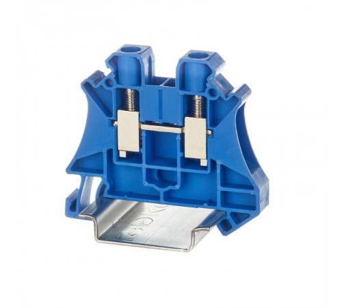 Клемма проходная, винтовой зажим, 2 точки подключения, 6 кв.мм, синяя  TUR-6-BU  DKC