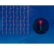 Занавес светодиодный  с контроллером ULD-C2030-240/DTA RED IP20   3х2м, 240 диодов. Красный свет. шнур прозр.  06741  Uniel