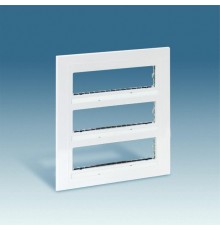 Simon 27 Накладка с суппортами двухрядная на 12 широких или 24 узких модулей, S27C, белый  27723-35  Simon