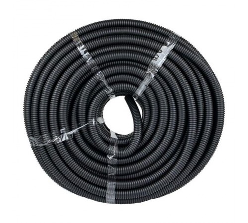 Труба гибкая гофрированная ПНД 25мм с протяжкой Plast (75м) черный  tpnd-25n  EKF