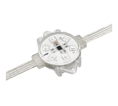 Модуль управляемый VISOR-SPI-5060-6-24V RGB 120deg (D40x12mm, 1.5W, IP68)  029379  Arlight