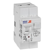 Выключатель автоматический дифференциального тока OptiDin D63-23C6-AC-У3 (2P, C6, 100mA, 4,5кА)  328110  КЭАЗ