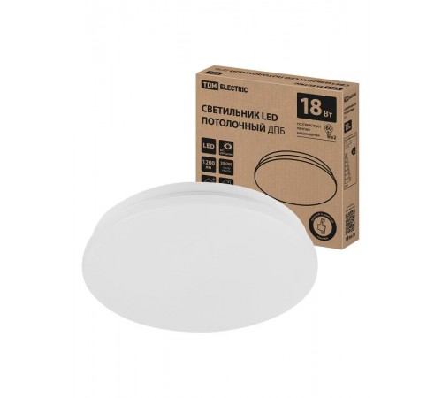 Светильник LED потолочный ДПБ 01, 18 Вт, 6000 К, Классика,  SQ0329-9008  TDM