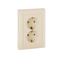 Valena DIY Розетка двойная с заземлением слоновая кость   695616  Legrand