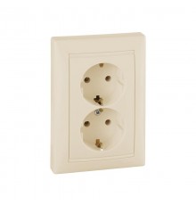 Valena DIY Розетка двойная с заземлением слоновая кость   695616  Legrand