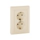 Valena DIY Розетка двойная с заземлением слоновая кость   695616  Legrand