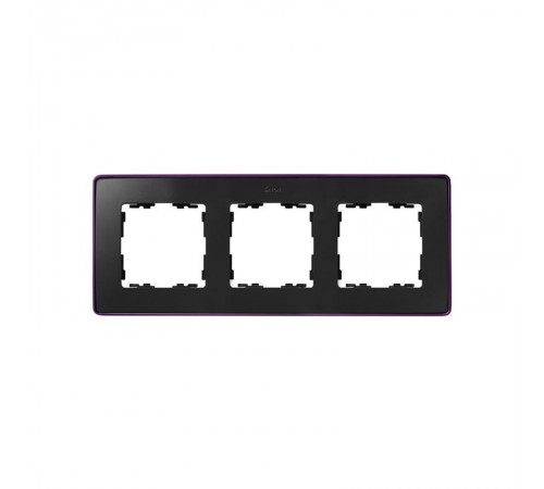 Simon 82 Рамка декоративная, 3 поста, Select, S82 Detail, графит-фиолетовый металлик  8201630-251  Simon