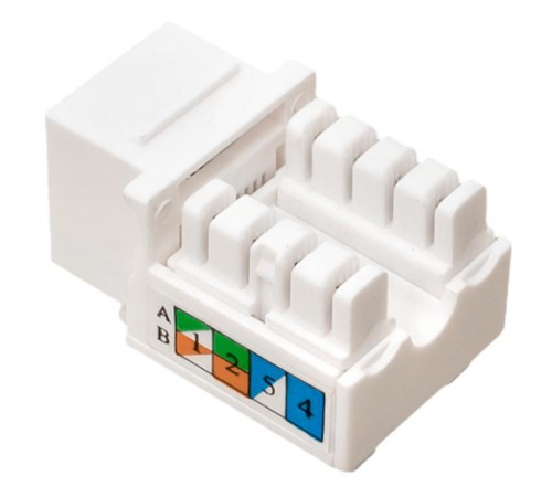 Модуль Keystone TERACOM PRO Cat.6 RJ-45 неэкранированный 110 IDC 90 градусов белый  TRP-KSTN-90D-6UTP-WH  EKF
