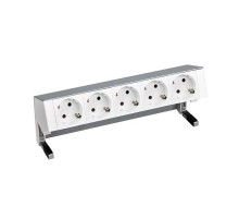 Simon S400 Настольный розеточный блок, 5x2P+E, алюминий, Simon 400  42505000-133  Simon