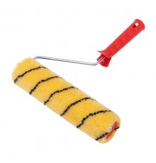 Валик полиакрил желтый с черной полосой, ворс 11 мм, ширина ролика 240 мм, бюгель 6 мм,  42 мм  89-0022  REXANT