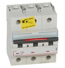 Выключатель автоматический трехполюсный DX3 32A C 36кА (4,5 мод)  410024  Legrand