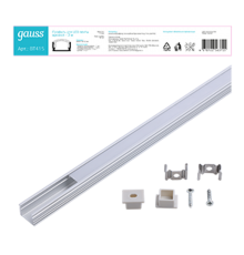 Профиль для ленты LED врезной гл 12mm - 2m 1/40  BT415  Gauss