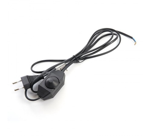 Сетевой шнур DM103-200W 230V 1,5+0,5м (с диммером) черный  23059  FERON