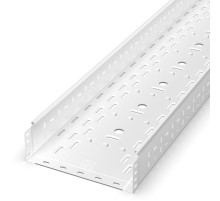 Лоток перфорированный Стандарт 300х100х3000 (0,8 мм) RAL 9003 (6 м/уп)  PR16.10329  Промрукав