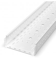 Лоток перфорированный Стандарт 300х100х3000 (0,8 мм) RAL 9003 (6 м/уп)  PR16.10329  Промрукав