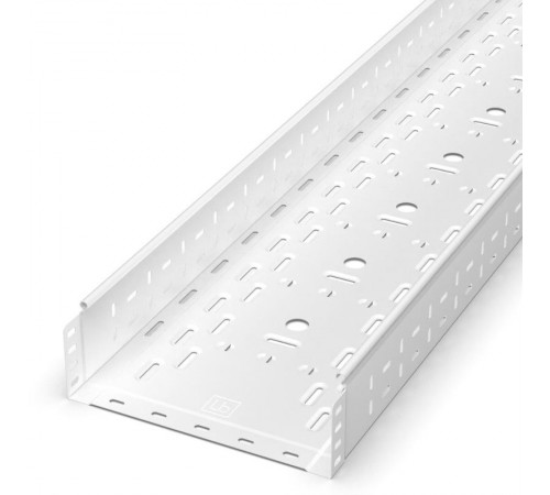Лоток перфорированный Стандарт 300х100х3000 (0,8 мм) RAL 9003 (6 м/уп)  PR16.10329  Промрукав