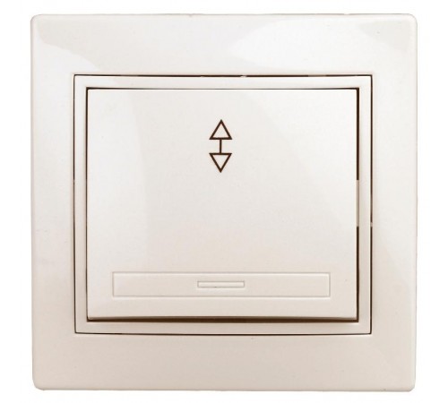 Переключатель Intro Plano 1-103-02 одноклавишный 10А-250В, IP20, СУ, слоновая кость  Б0053744  Intro