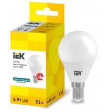 Лампа светодиодная  ALFA G45 шар 6Вт 230В 4000К E14  LLA-G45-6-230-40-E14  IEK