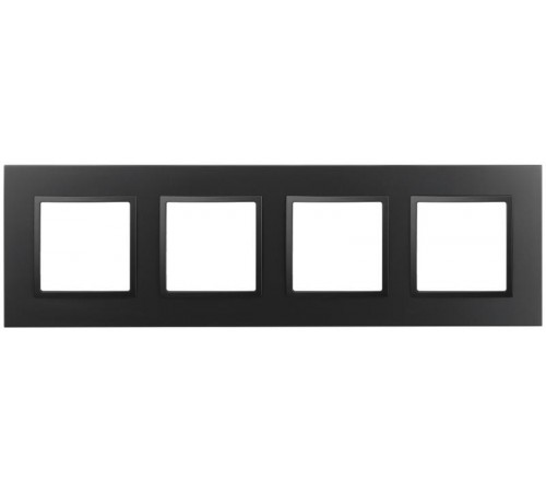 Рамка для розеток и выключателей Elegance 14-5014-05 Classic, на 4 поста, антрацит  Б0060590  ЭРА