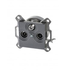 ABB Levit Сталь Розетка TV-R-SAT единственная  5011H-A03303 69W  2CHH083303A6069  ABB