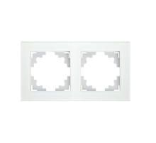 Рамка горизонтальная 2-местная, серия Катрин, GFR00-7002-01, белый  39255  STEKKER
