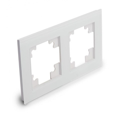 Рамка горизонтальная 2-местная, серия Катрин, GFR00-7002-01, белый  39255  STEKKER