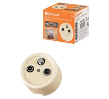 Розетка TV+R+ SAT оконечная сл. кость "Болонь"  SQ1820-0357  TDM