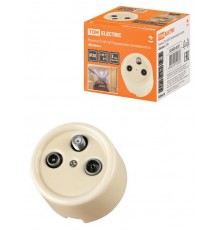 Розетка TV+R+ SAT оконечная сл. кость "Болонь"  SQ1820-0357  TDM