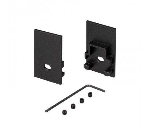 Заглушка SL-COMFORT-2542 BLACK c отверстием (arlight, Металл)  031737  Arlight