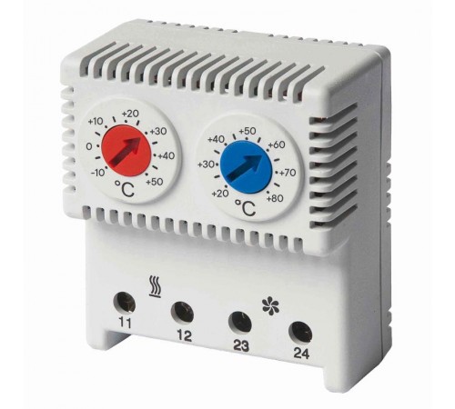 Термостат сдвоенный диапазон температур для NC контакта: 10-50 град.  R5THRV13  DKC