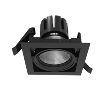 Светодиодный светильник DL-Tetris поворотный 35гр 165х165х140 мм 40 Вт 4000 K IP20 RAL 9005 черный матовый  V1-R0-00424-T0000-2004040  VARTON