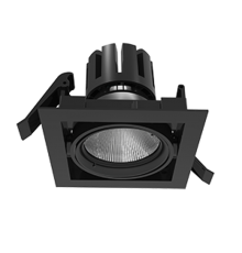 Светодиодный светильник DL-Tetris поворотный 35гр 165х165х140 мм 25 Вт 3000 K IP20 RAL9005 черный матовый  V1-R0-90424-10000-2002530  VARTON