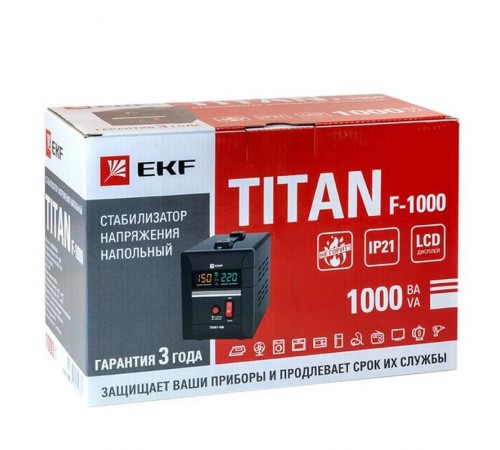 Стабилизатор напряжения напольный 1 кВт EKF PROxima  stab-f-1000  EKF