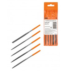Набор надфилей 5 шт, 4 мм, длина 160 мм, пластиковая рукоятка, "Рубин"  SQ1026-0302  TDM