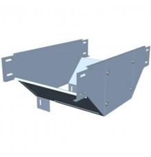 Т-ответвитель переходник 100х200-100 мм верт. c разворотом трассы на 90 град (нчм) TDPS90*100*200-100  КМ-профиль