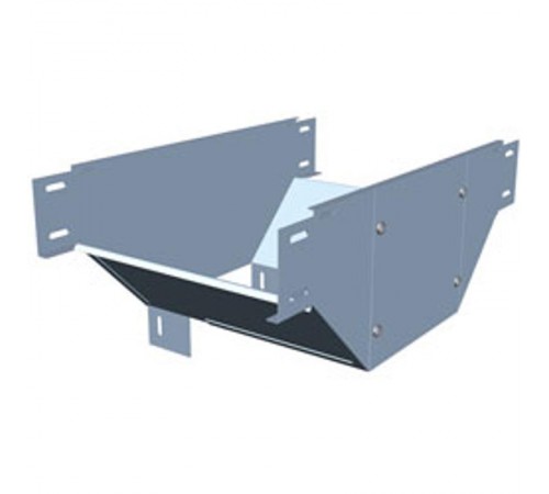 Т-ответвитель переходник 100х200-100 мм верт. c разворотом трассы на 90 град (нчм) TDPS90*100*200-100  КМ-профиль