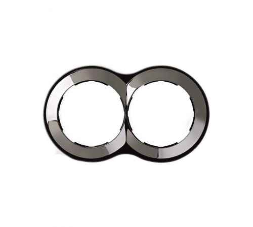 Simon 88 Рамка декоративная, 2 поста, круг в круге, S88, воронёная сталь  88620-35  Simon