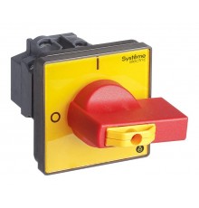 Выключатель-Разъединитель 4P 20A IP20 с красной рукояткой на дверцу 4 винта 1 замок  MSD20460R  SE