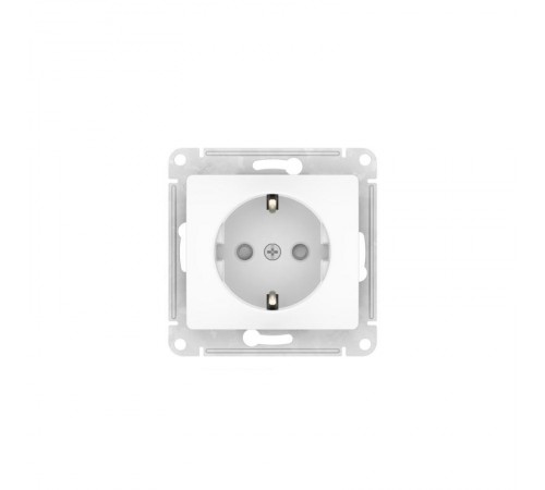 Glossa Белый Розетка с заземлением со шторками, 16А, механизм, быстрозажимные клеммы  GSL000145S  SE