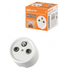 Розетка TV+R+ SAT проходная белая "Болонь"  SQ1820-0058  TDM