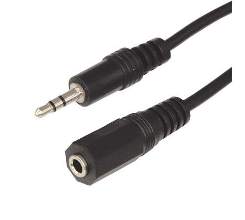 Шнур Стерео 3,5 мм гнездо - Стерео 3,5 мм штекер, длина 1,5 метра  17-4003  REXANT