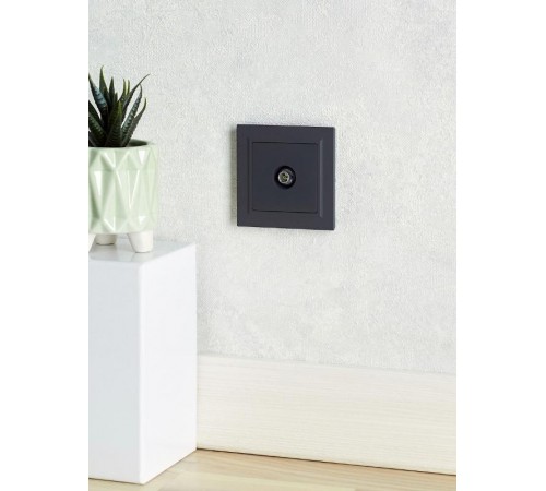 BRITE Розетка TV оконечная РТВ11-0-БрГ графит   BR-A10-O-K53  IEK