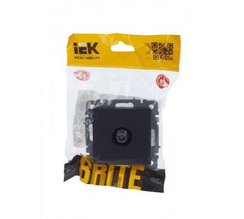 BRITE Розетка TV оконечная РТВ11-0-БрГ графит   BR-A10-O-K53  IEK
