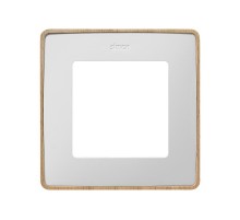 Simon 82 Рамка декоративная, 1 пост, Select, S82 Detail, белый-дерево (Бук)  8201610-270  Simon