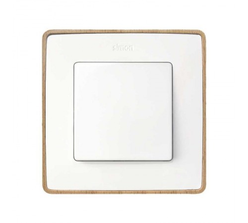 Simon 82 Рамка декоративная, 1 пост, Select, S82 Detail, белый-дерево (Бук)  8201610-270  Simon