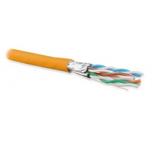 UFTP4-C6A-S23-IN-LSZH-OR-500 (500 м) Кабель витая пара U/FTP, кат. 6a (10GBE), 4 пары(23AWG),одножил. (solid), нг(A)-HF  445108  Hyperline