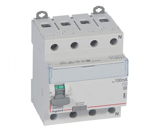 Выключатель дифференциальный (УЗО) DX3-ID 4п 63А 100мА тип AC  411714  Legrand