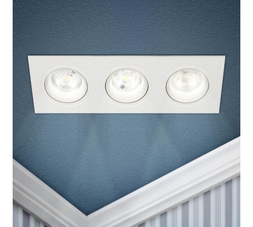 Светильник встраиваемый точечный KL92-3 WH MR16/GU5.3 белый, пластиковый  Б0054376  ЭРА