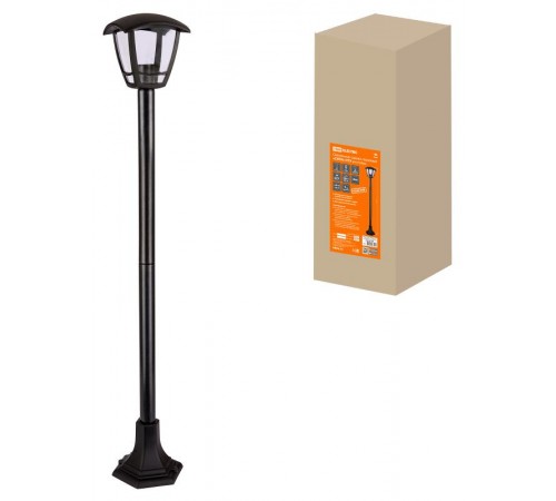 Светильник садово-парковый "СИТИ" НТУ 07-60-002 У1 4-х гранник на стойке h=1120 мм черный  SQ0330-1305  TDM